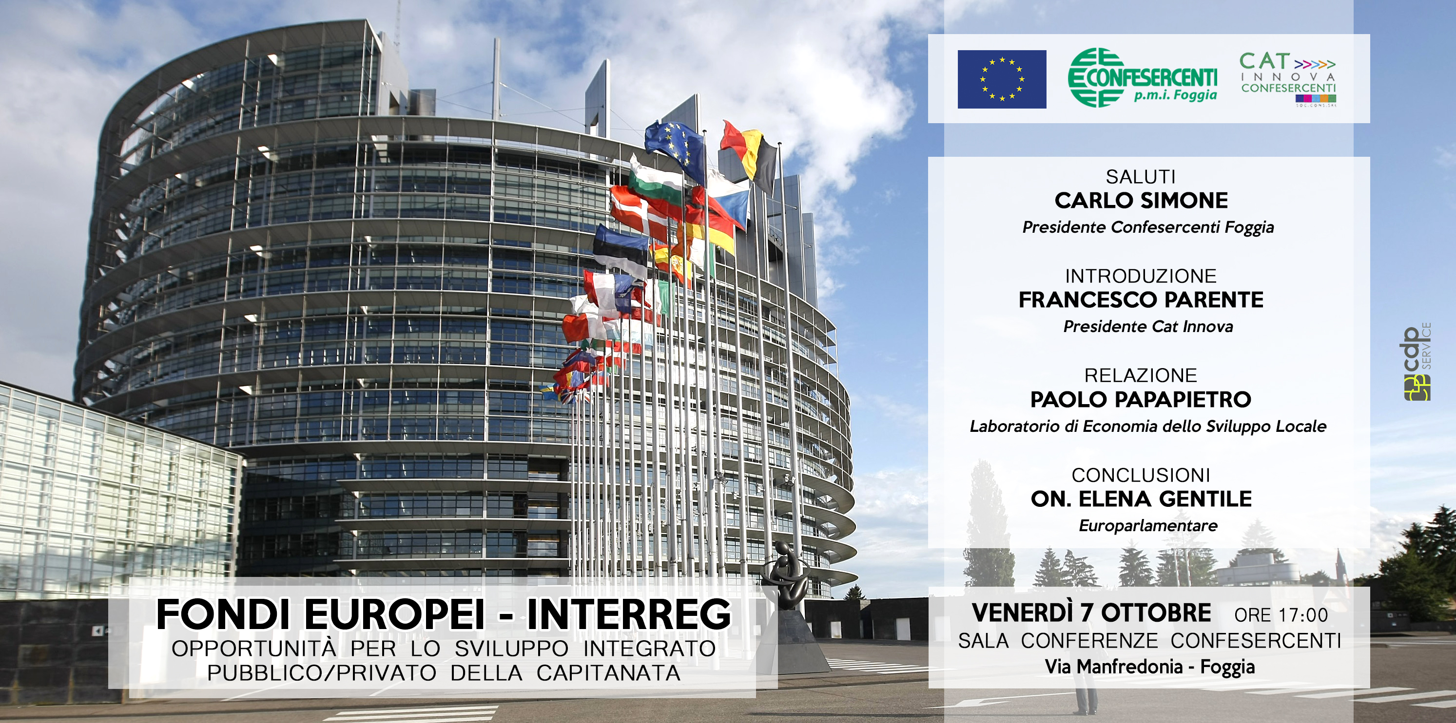 Interreg Italia-Grecia e Italia-Albania, nuove occasioni per la Capitanata Il 7 ottobre un seminario organizzato da Cat Innova Foggia