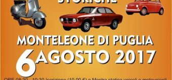 Monteleone di Puglia, domenica raduno interregionale moto e auto d’epoca